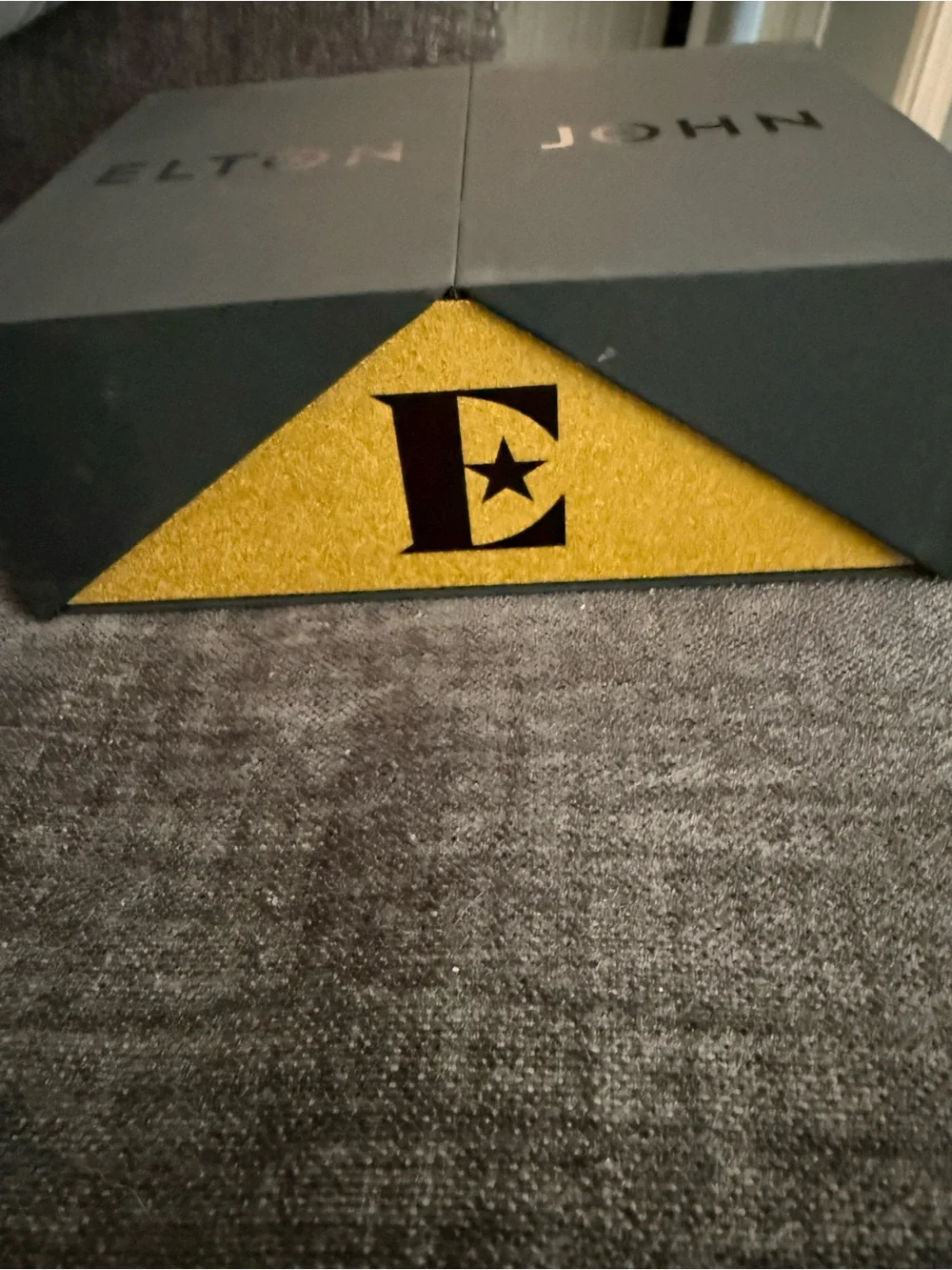 Elton John Blue Square Sunglasses - full inclusion